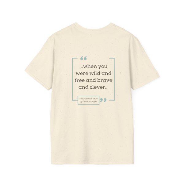 Unisex Softstyle T-Shirt, Literary Quote Tee, Book Lover Gift, Casual Outfit, Reading Shirt, Gift for Bookworms, The Summer Skies - Image 11