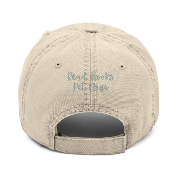 Distressed Dog Lover's Hat, Embroidered Cap for Pet Enthusiasts, Distressed Readers Hat, Gifts for Book lovers - Image 2