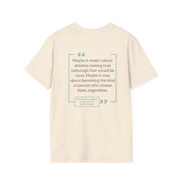 Unisex Softstyle T-Shirt, Literary Quote Tee, Book Lover Gift, Casual Outfit, Reading Shirt, Gift for Bookworms, The Mysterious Bakery on Rue de Paris - Image 11