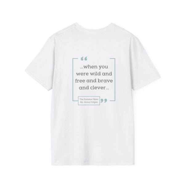Unisex Softstyle T-Shirt, Literary Quote Tee, Book Lover Gift, Casual Outfit, Reading Shirt, Gift for Bookworms, The Summer Skies