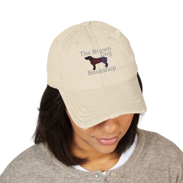 Distressed Dog Lover's Hat, Embroidered Cap for Pet Enthusiasts, Distressed Readers Hat, Gifts for Book lovers - Image 3