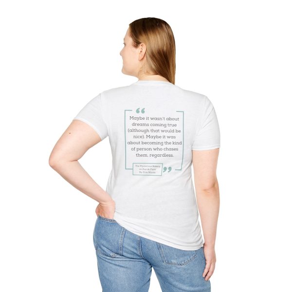Unisex Softstyle T-Shirt, Literary Quote Tee, Book Lover Gift, Casual Outfit, Reading Shirt, Gift for Bookworms, The Mysterious Bakery on Rue de Paris - Image 5